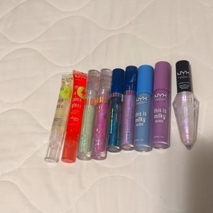 9NYX lip glosses